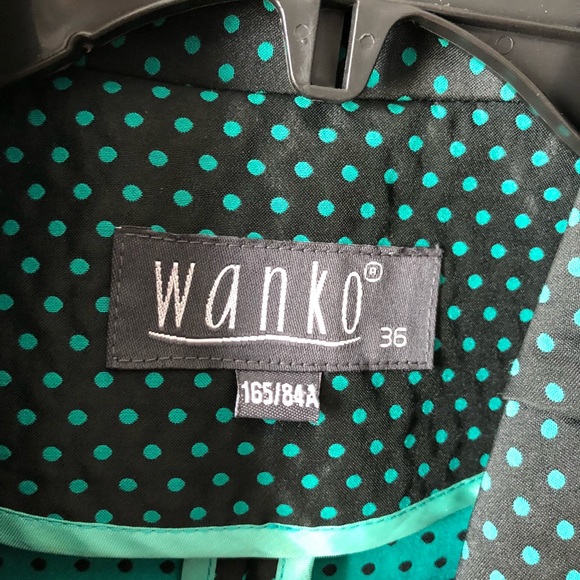 Wanko Green Polka Dot Trench Coat - Picture 3 of 5